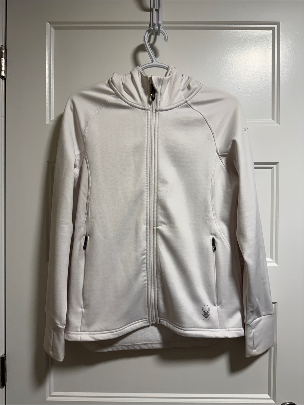 Spyder Women's Cream Full-Zip Hooded Utility Jacket